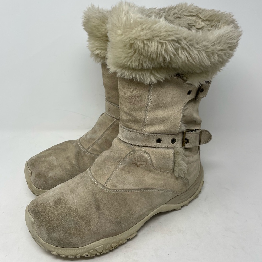 Cozy Beige Winter Boots with Faux Fur Lining